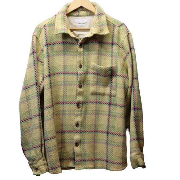 Urban Outfitters Tops - Urban Outfitters Yellow Plaid Shirt Women's Size Large